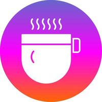 Hot Beverage Glyph Gradient Circle Icon Design vector