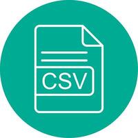 CSV File Format Multi Color Circle Icon vector