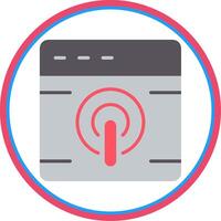 Browser Flat Circle Icon vector