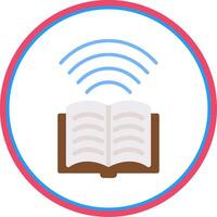 Book Flat Circle Icon vector