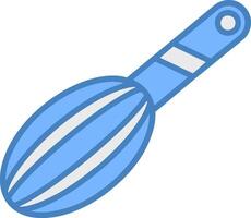 Whisk Line Filled Blue Icon vector