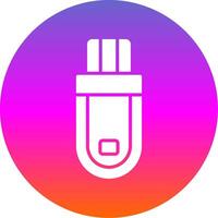 Flash Drive Glyph Gradient Circle Icon Design vector