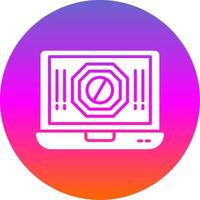 Ad Blocker Glyph Gradient Circle Icon Design vector