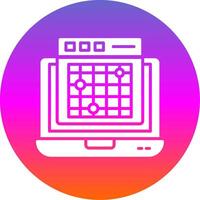 Heatmap Glyph Gradient Circle Icon Design vector