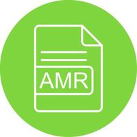 AMR File Format Multi Color Circle Icon vector