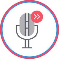 Skip Flat Circle Icon vector