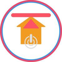 Upload Flat Circle Icon vector