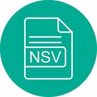 NSV File Format Multi Color Circle Icon vector