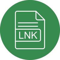 lnk archivo formato multi color circulo icono vector