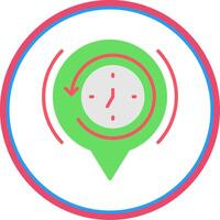 History Flat Circle Icon vector