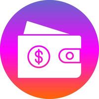 E Wallet Glyph Gradient Circle Icon Design vector