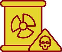 Nuclear Danger Vintage Icon Design vector