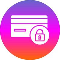 Secure Payment Glyph Gradient Circle Icon Design vector