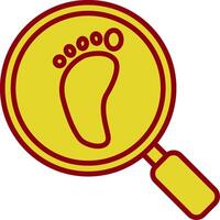 Footprint Vintage Icon Design vector