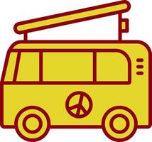 Camper Van Vintage Icon Design vector