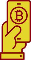 Pay Bitcoin Vintage Icon Design vector