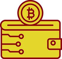 Cryptocurrency Wallet Vintage Icon Design vector