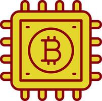 bitcoin proceso Clásico icono diseño vector