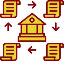 Distributed Ledger Vintage Icon Design vector