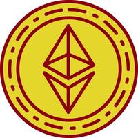 Ethereum Coin Vintage Icon Design vector