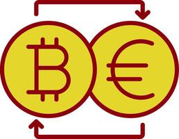 bitcoin cambiador Clásico icono diseño vector