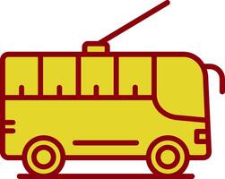 Trolleybus Vintage Icon Design vector