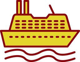 Cruise SHip Vintage Icon Design vector