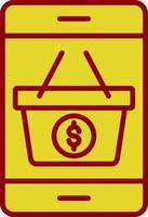 Mobile Shopping Vintage Icon Design vector