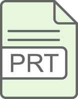 PRT File Format Fillay Icon Design vector