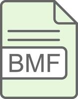 bmf archivo formato relleno icono diseño vector