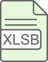 XLSB File Format Fillay Icon Design vector