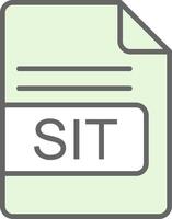 SIT File Format Fillay Icon Design vector