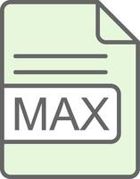 MAX File Format Fillay Icon Design vector