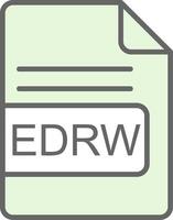 edrw archivo formato relleno icono diseño vector