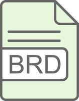 BRD File Format Fillay Icon Design vector