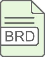 BRD File Format Fillay Icon Design vector