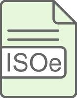 ISOe File Format Fillay Icon Design vector