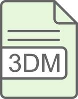 3DM File Format Fillay Icon Design vector