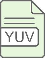 YUV File Format Fillay Icon Design vector