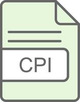 CPI File Format Fillay Icon Design vector