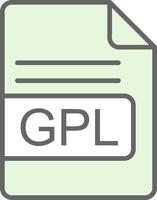 gpl archivo formato relleno icono diseño vector