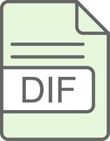 DIF File Format Fillay Icon Design vector