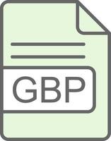 GBP archivo formato relleno icono diseño vector