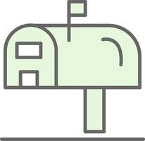 Mailbox Fillay Icon Design vector