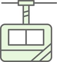 Cable Car Cabin Fillay Icon Design vector