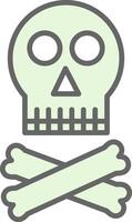 Skull Fillay Icon Design vector