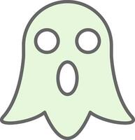 Ghost Fillay Icon Design vector