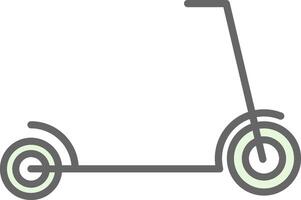 patada scooter relleno icono diseño vector