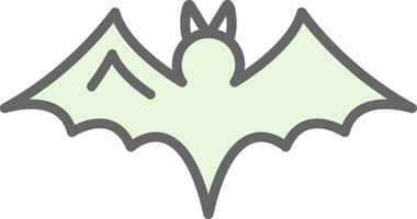 Bat Fillay Icon Design vector