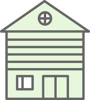 Wooden House Fillay Icon Design vector